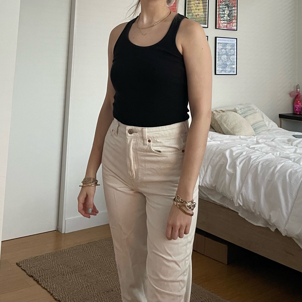 h&m white jeans